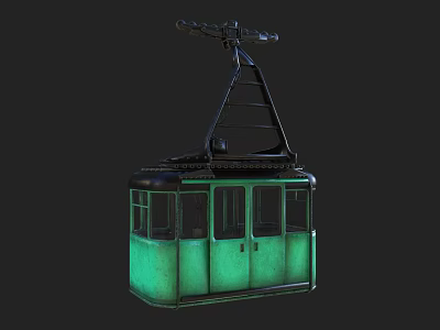 Modern Cable Car 3d model Modern Cable Car 3d model