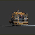 Modern asphalt paver paver road roller 3d model