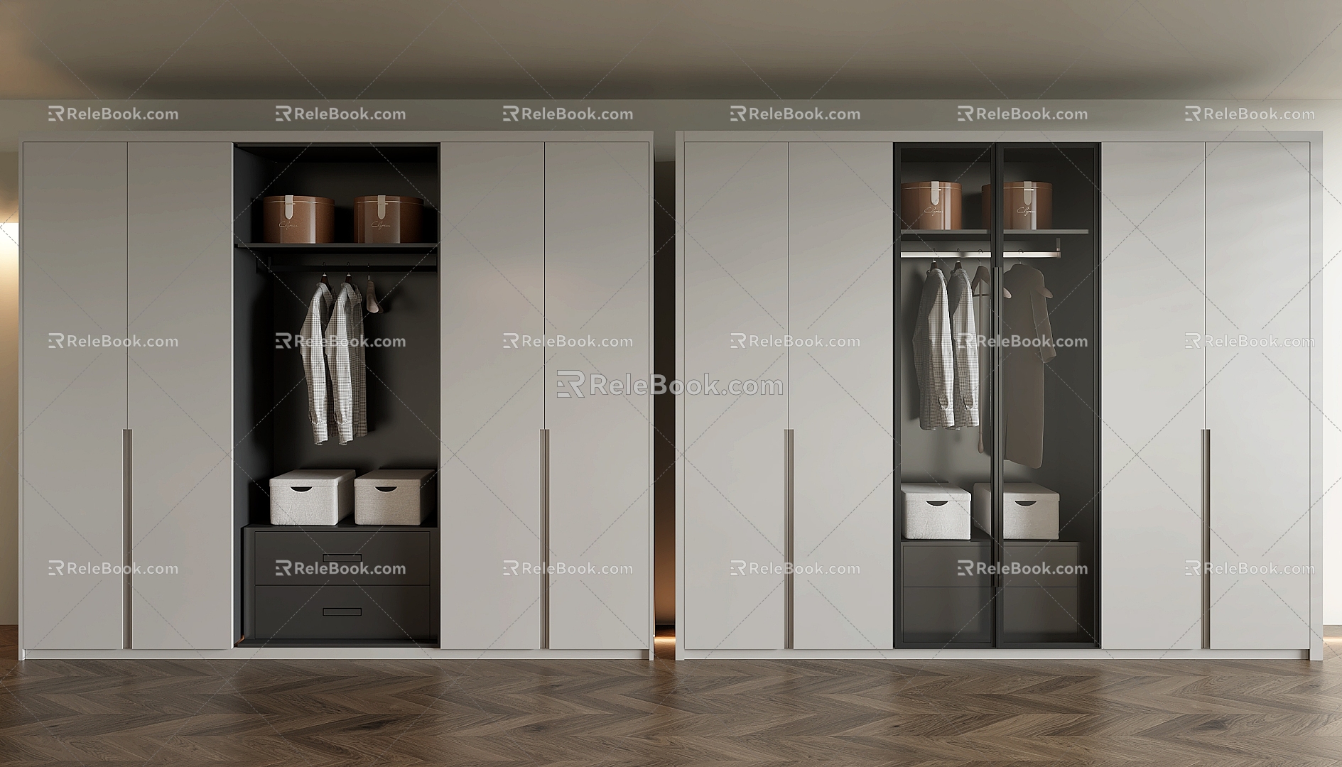 wardrobe glass wardrobe decoration wardrobe 3d model