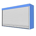 Metal Roller Shutter With Industrial Design And Secure Locking Mechanism 3d model