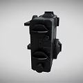 Black Tactical Weapon Accessory with Night Vision Scope Control Knobs and
