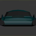 Blue Streamlined Concept Car With Futuristic Modern Design And Transparent Body