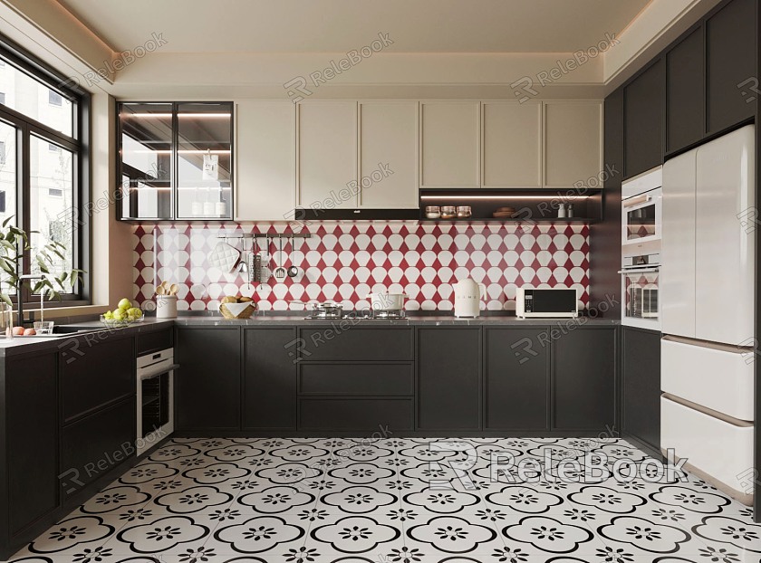 French Middle Style Kitchen model