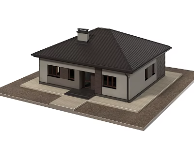 Modern Homestay Village bungalow 3d model Modern Homestay Village bungalow 3d model