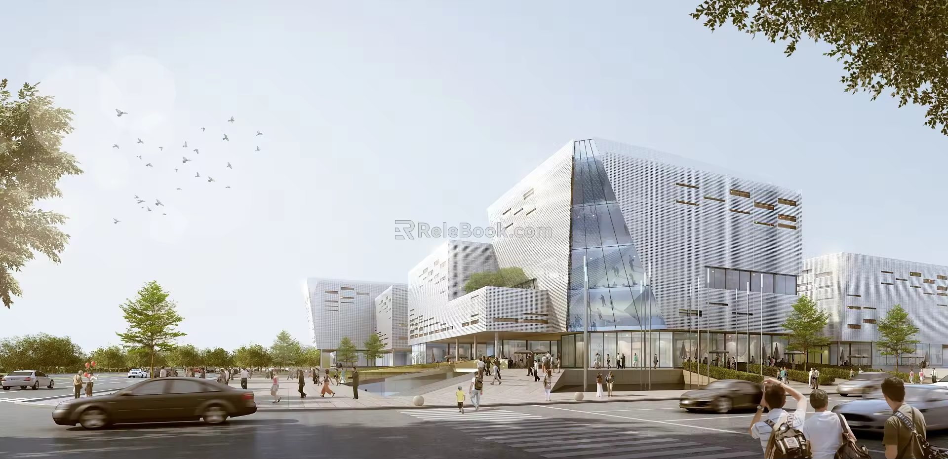 Modern Office Building Zhangjiang Science and Technology Industrial Park Large Block 3d model