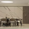 Modern Living Dining Room Interior With White Sofas Coffee Table Plants And Bar Counter