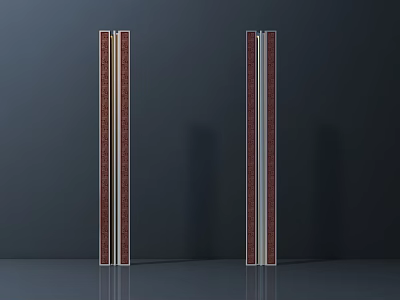 Outdoor Lights Red And White Vertical Design Modern Exterior Lighting Fixtures 3d model