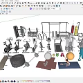 Complete Home Gym Equipment Set With Dumbbells Treadmill Punching Bag And Exercise Ball
