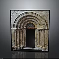 Classical Stone Archway Door Frame With Intricate Columns And Carvings 3d model