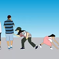 Many characters 3d model
