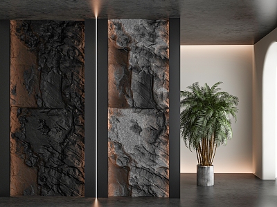 rubble background wall 3d model