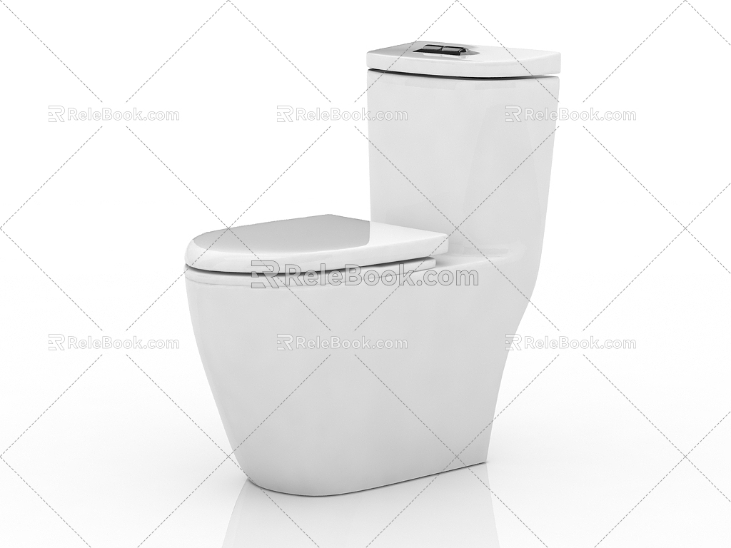 Modern toilet seat 3d model