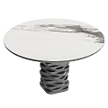 Modern Dining Table Round Dining Table 3d model