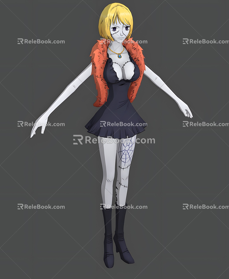 One Piece Xin Doli Xin Doli One Piece Woman Beauty Sexy Animation Animation Movie Game Maid Zombie Can Do Action 3d model