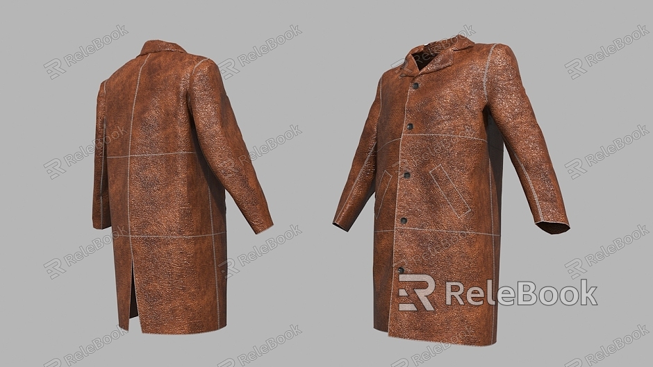 Long-sleeved leather clothing model