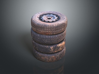 Modern tires Vehicle tires Heavy-duty car tires 3d model