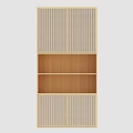 Light Wood Bookcase With Mesh Door Cabinets And Open Shelves Design