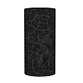 Black Stone Column With Irregular Cracked Texture And Decorative Design 3d model