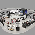 LOREAL Specialty Store with Curved Booth and Cosmetics Display Counters