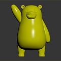 Modern teddy bear Ben Bear 3d model