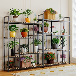 Flower Rack Storage Rack Balcony Flower Shelf Living Room Floor-standing Multi-layer Potted Plant Fleshy Flower Rack Plant Pot Rack 3d model