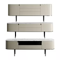 Modern TV Stand With Marble Top Drawers Cabinets And Metal Legs Design