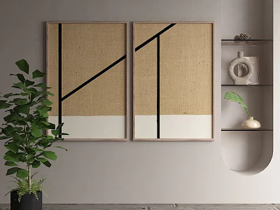 Quiet Wind Decorative Painting 3d model