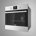 ZANUSSI Modern Silver Oven With Digital Display Control Knobs And Interior Rack Heating Element