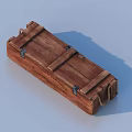 Sturdy Wooden Storage Crate With Metal Clasps Rope Handles And Natural Wood Grain