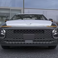 Hyundai Silver Gray Sedan with Modern Front Grille and Sleek Headlights Stylish Exterior Design