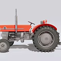 Red Classic Utility Farm Tractor Vehicle With Large Wheels Design