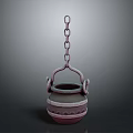 Traditional Hanging Decorative Pot with Metal Chain for Daily Household Use