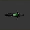 Green And Black Yamaha Classic Motorcycle With Sleek Body Design And Black Seat