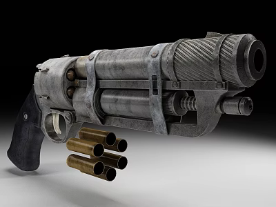 Pistol Revolver Weapons 3d model