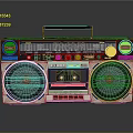 Vintage BOYI G-888 Boombox With Dual Speakers Cassette Player And Handle