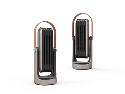 Two Portable Household Appliances With Brown Handles And Modern Look 3d model