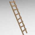 Wooden Ladder As Industrial Equipment With Multiple Steps And Sturdy Frame