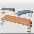 Colorful Plush Fabric Sofa Benches With Metal Legs And Wheels Modern Design