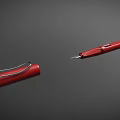Red Fountain Pen With Sleek Modern Design Stainless Steel Nib And Comfortable Grip