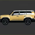Stylish Yellow SUV With White Roof Black Wheels And Modern Front Grille Design