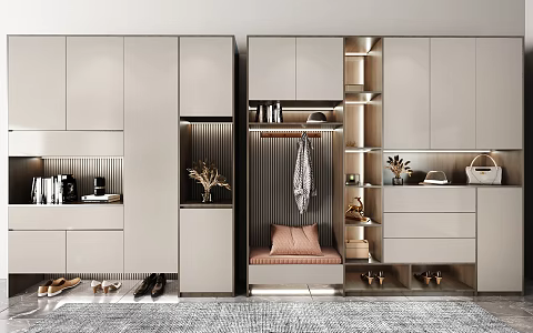 Modern shoe cabinet 3d model