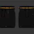 Transparent Glass Storage Jars With Yellow Seal And Metal Clip Lids