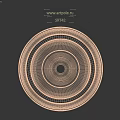 White Circular Decorative Component With Concentric Rings For Ceiling Design