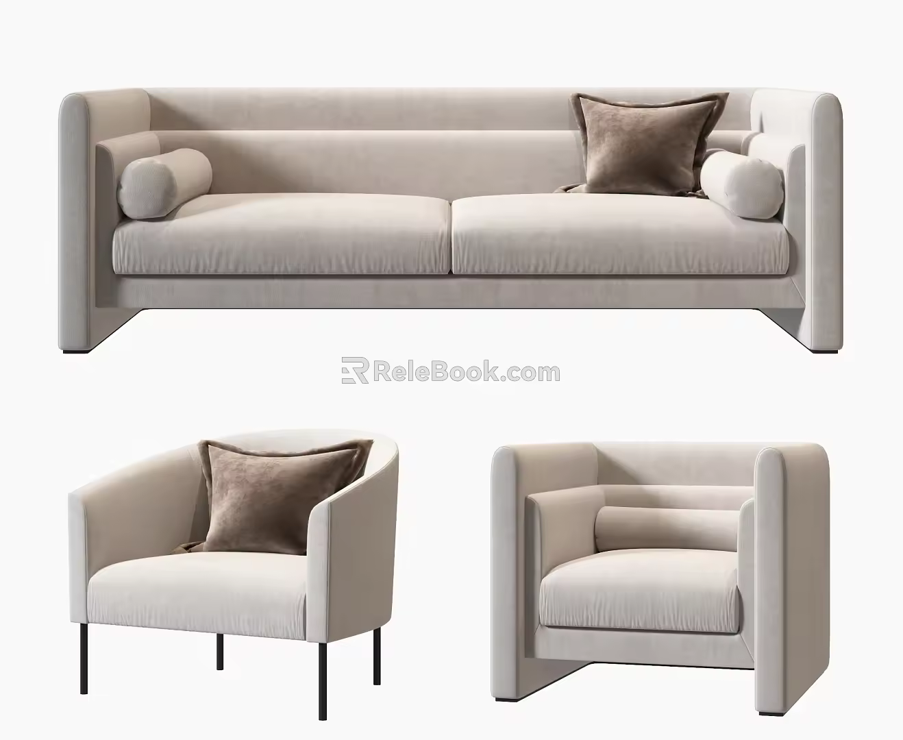Modern Combination Sofa 3d model