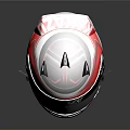 TAKAZU Racing Helmet Red White Black Modern Design Transparent Visor Sleek Finish