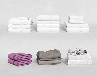 Towels Bath Towels Hotel Supplies Toiletries 3d model