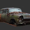 scrapped car 3d model