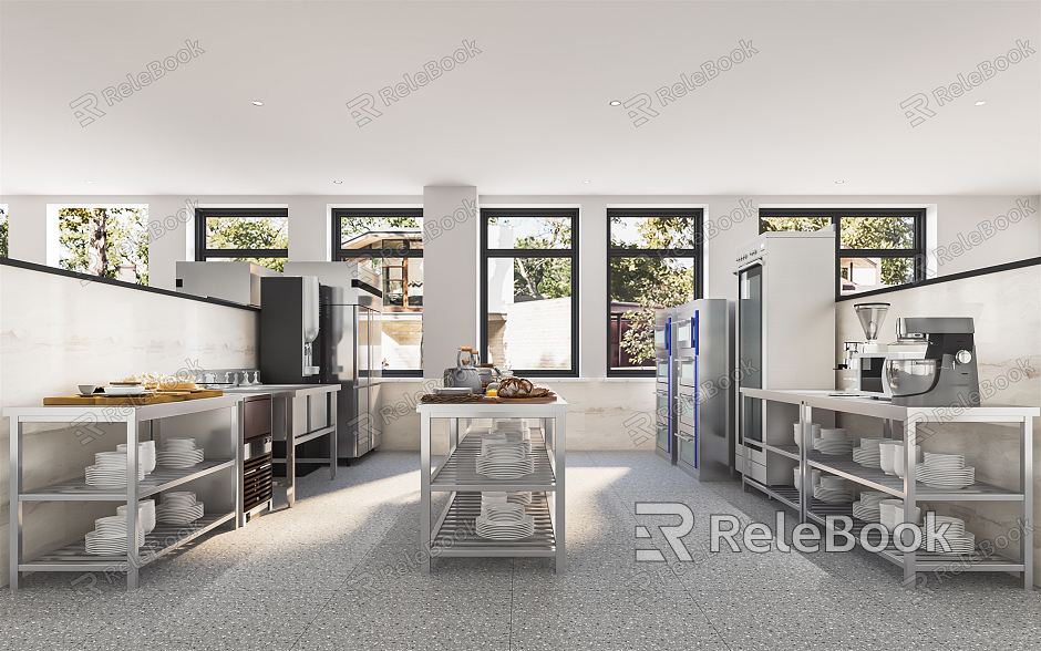 Modern Kitchen Catering Kitchen Kitchen Kitchen Kitchen Hotel Kitchen Central Kitchen Commercial Kitchen model