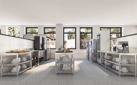 Modern Kitchen Catering Kitchen Hotel Kitchen Central Kitchen Commercial Kitchen 3d model