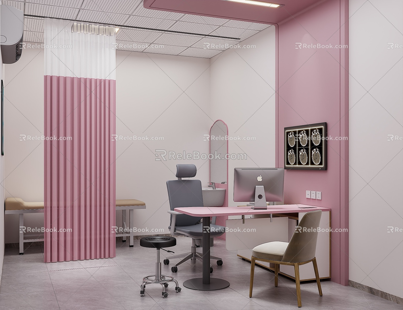 Modern consulting room 3d model